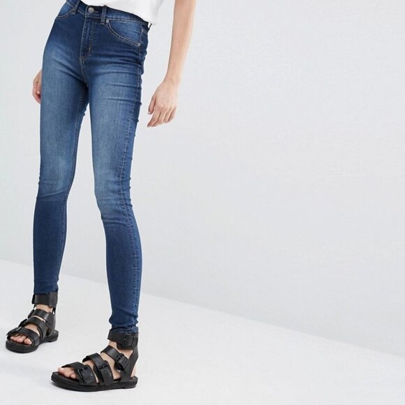 Cheap Monday Denim - ** Cheap Monday High Rise Medium Dark Wash Skinny Jeans Size 30